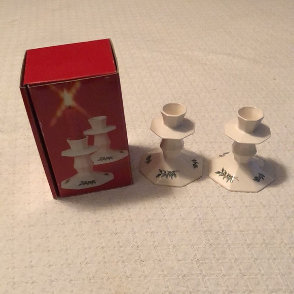 Nikko Ceramics Holiday Nikko Christmas Pair 4 Candle Holders Poshmark